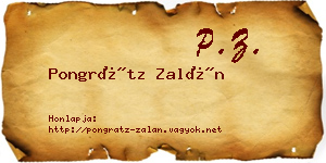 Pongrátz Zalán névjegykártya